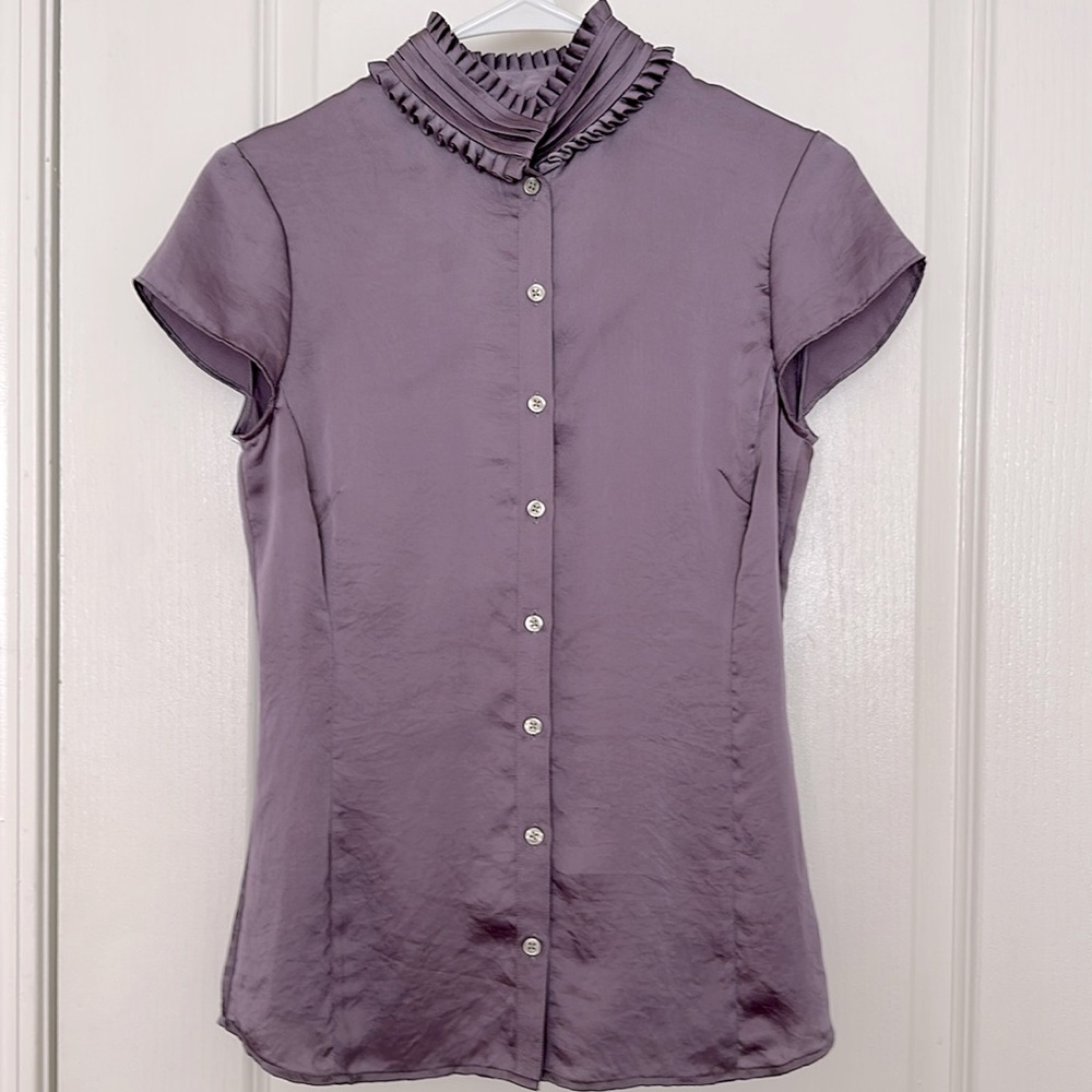 Banana Republic Short Sleeve Button Down Top 0p
